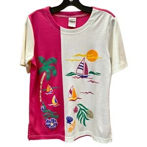 Vintage Links Beach Vibes Top Size Small